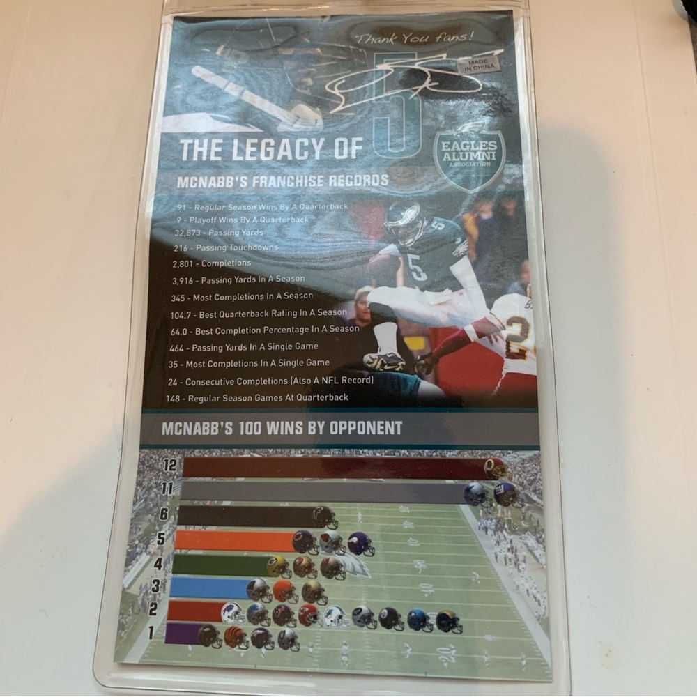 NFL EAGLES PHILADELPHIA Hall of Fame Ticket McNabb Lanyard with the Game Ticket - Picture 4 of 12
